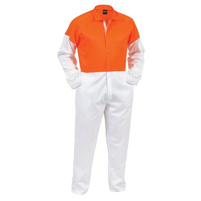 Turu Lightweight P/C Nylon Zip  L/S Food Overalls (FONPCLW)